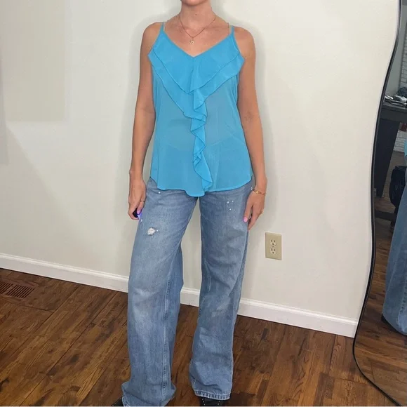 Buckle Ruffle Top - Picture 1 of 6